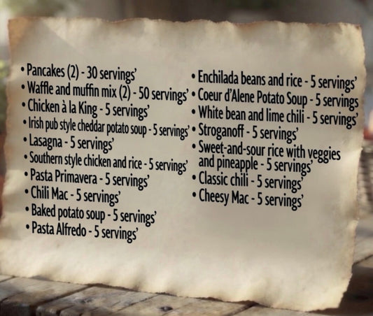 Samuel Adams Food Storage Survival Box 2- 155 Servings- 25 Yr Shelf Life