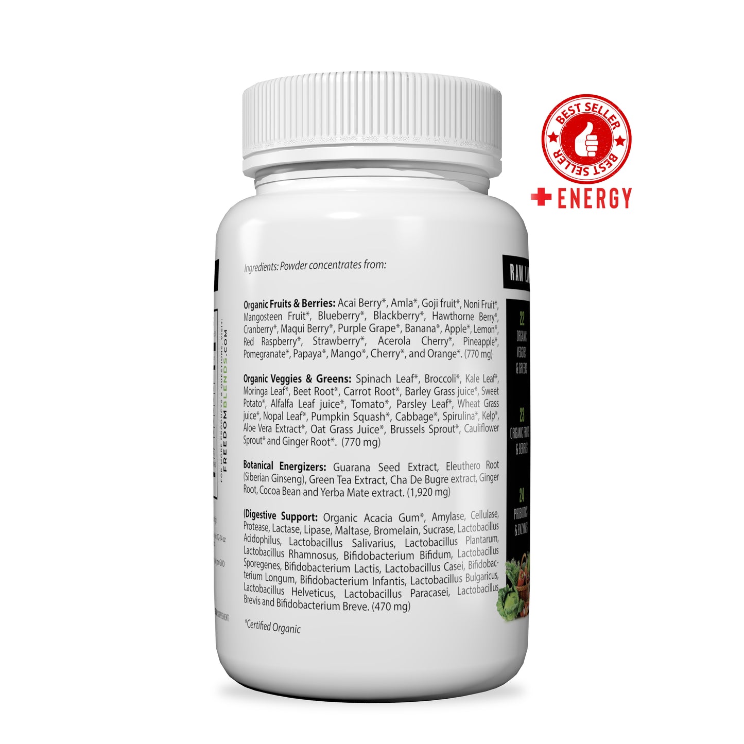 Freedom Fuel Bundle Pack with and without Energy — 2 Month Supply