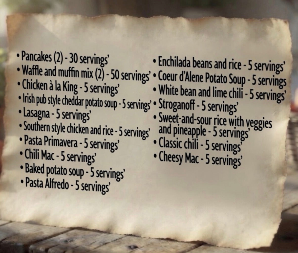 Samuel Adams Food Storage Survival Box 2- 155 Servings- 25 Yr Shelf Life